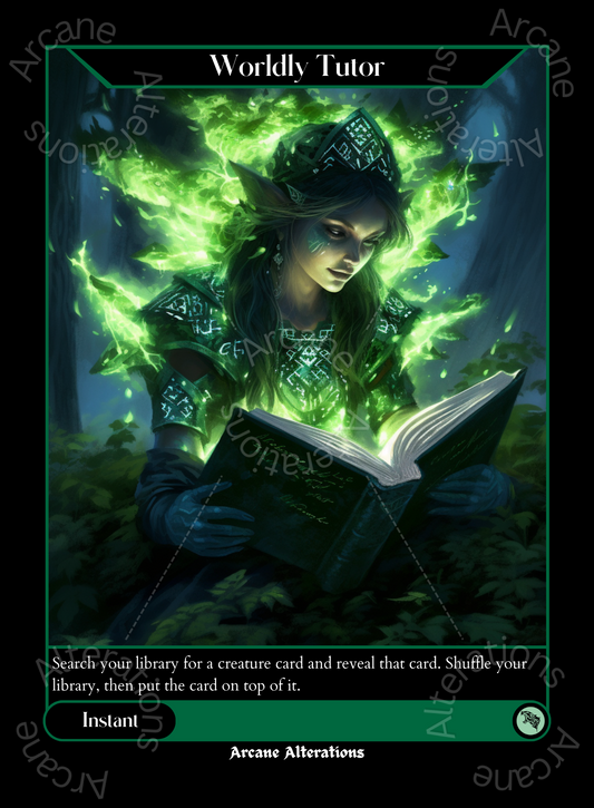 Worldly Tutor - High Quality Altered Art Custom Proxy Cards