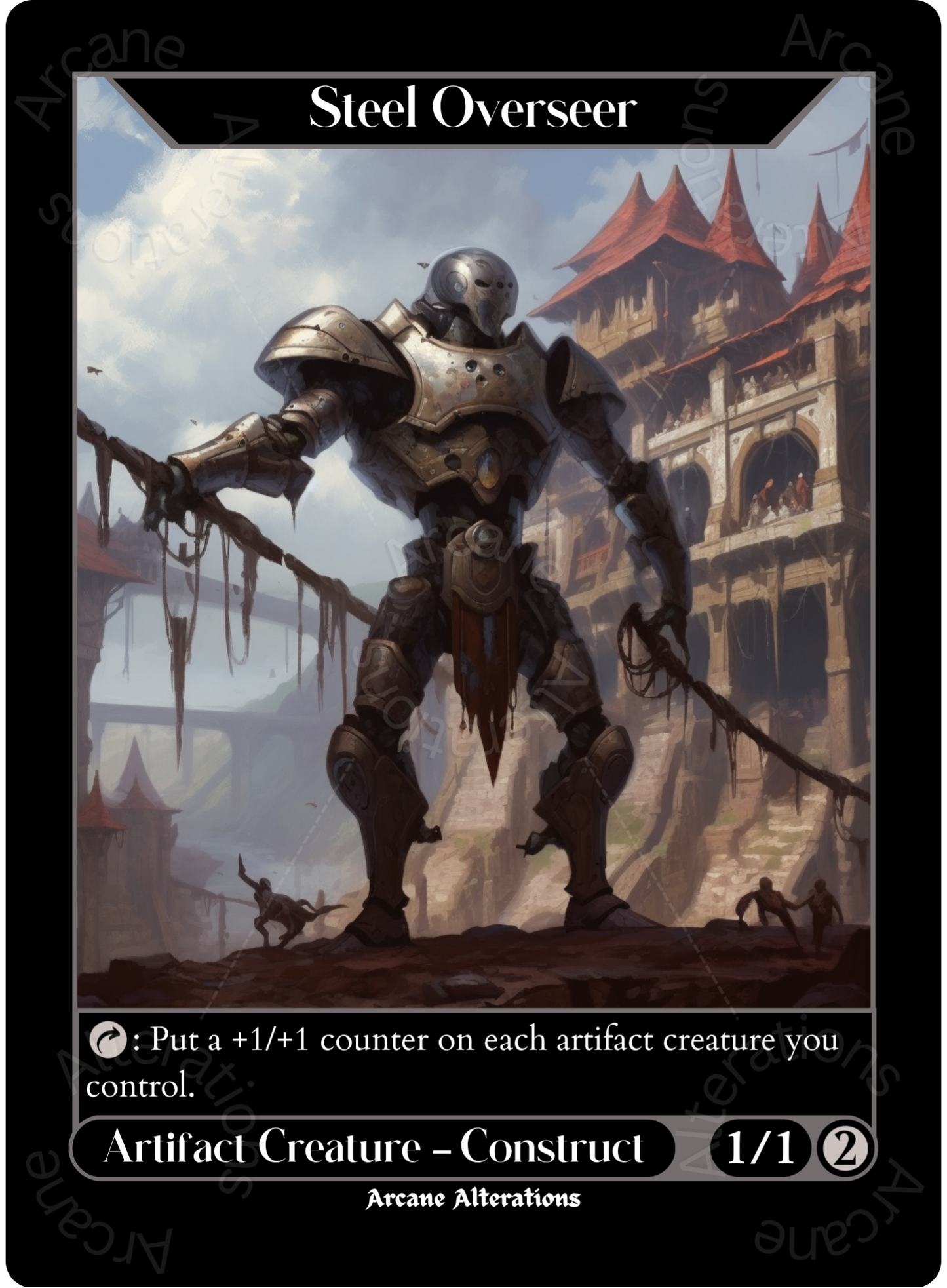 Steel Overseer - High Quality Altered Art Custom Proxy Cards