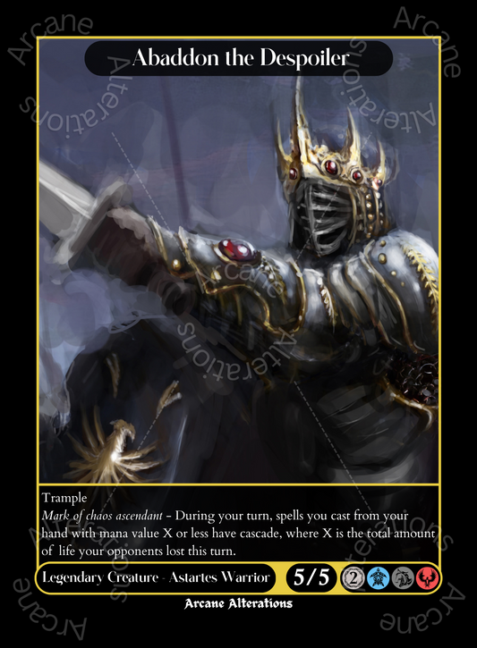 Abaddon the Despoiler - High Quality Altered Art Custom Proxy Cards