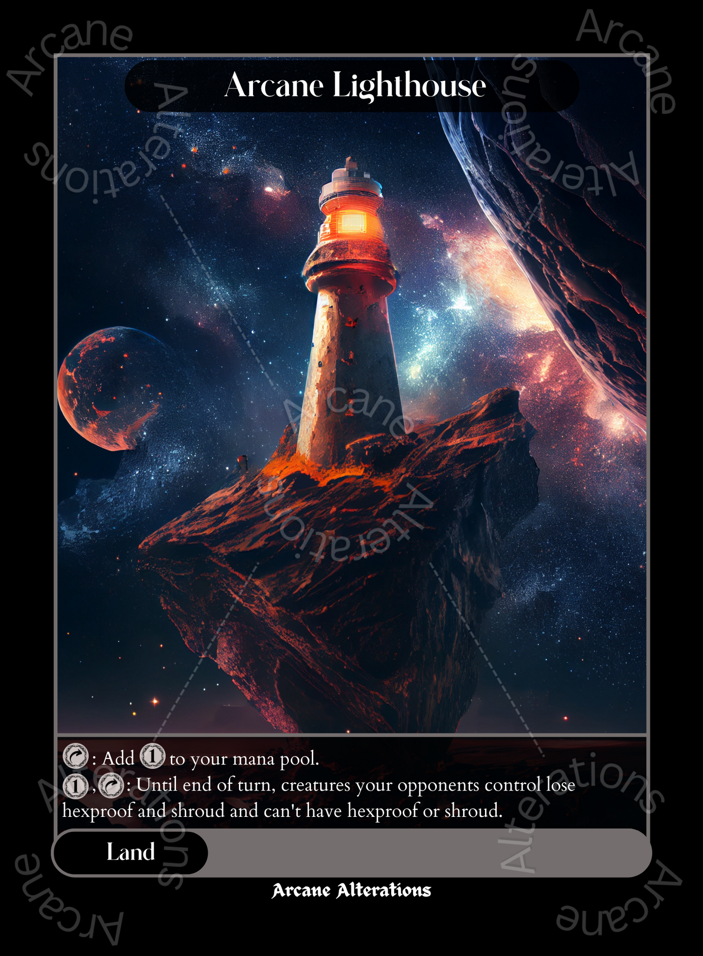 Arcane Lighthouse - High Quality Altered Art Custom Proxy Cards