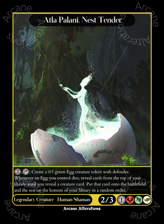 Atla Palani, Nest Tender - High Quality Altered Art Custom Proxy Cards