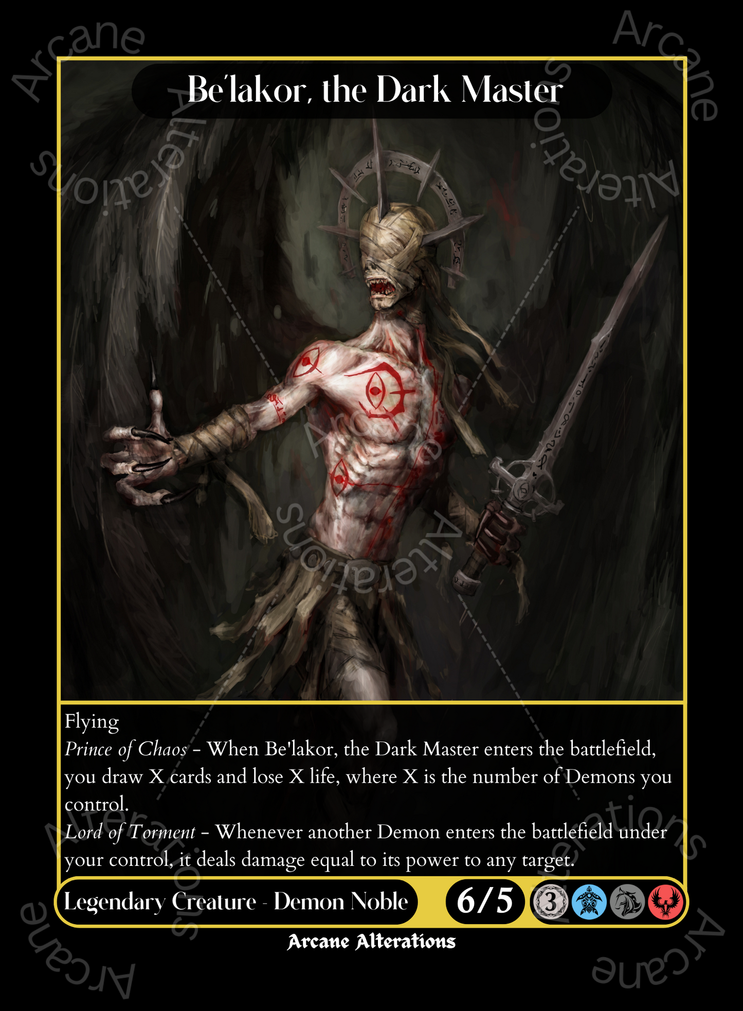 Be'lakor, the Dark Master - High Quality Altered Art Custom Proxy Cards
