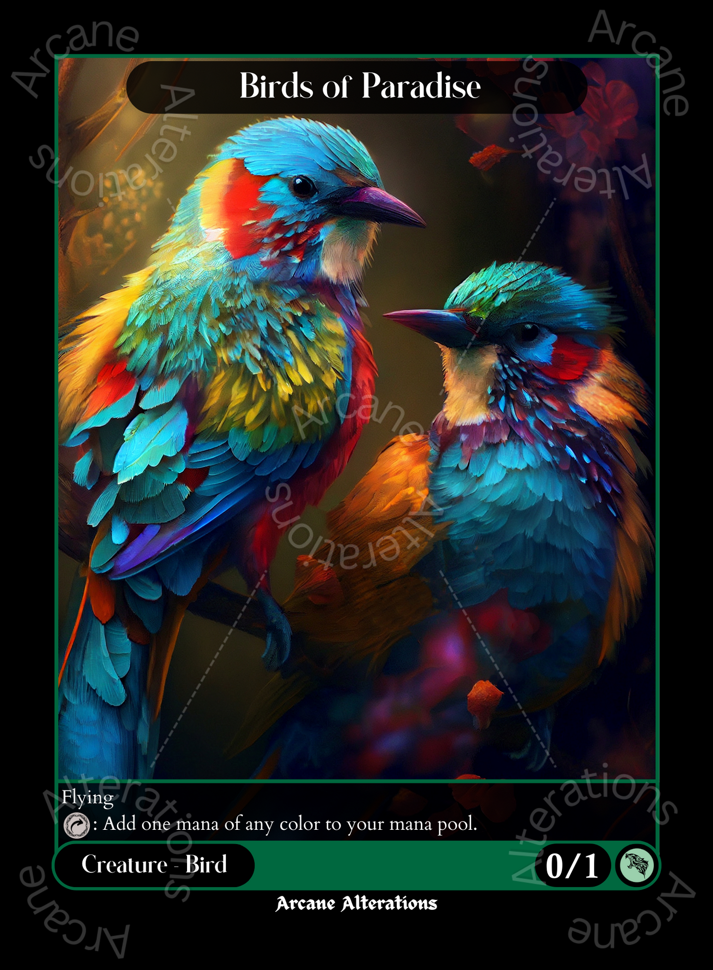 Birds of Paradise - High Quality Altered Art Custom Proxy Cards