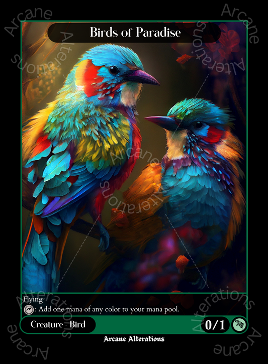 Birds of Paradise - High Quality Altered Art Custom Proxy Cards