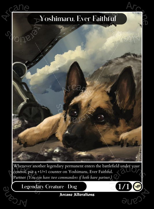 Yoshimaru, Ever Faithful Dogmeat Fallout Crossover Single - High Quality Altered Art Custom Proxy Cards