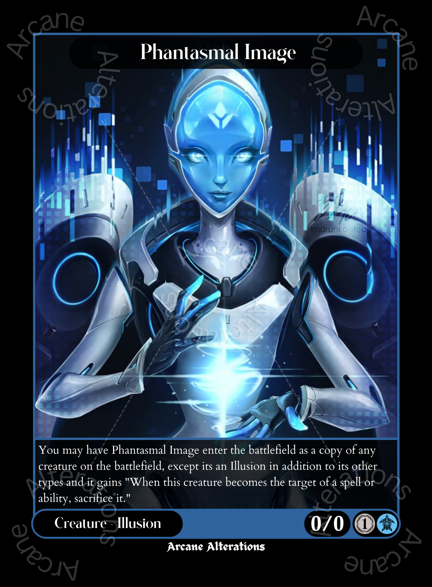 Phantasmal Image Echo Overwatch Crossover Single - High Quality Altered Art Custom Proxy Cards