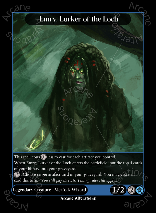 Emry, Lurker of the Loch - High Quality Altered Art Custom Proxy Cards