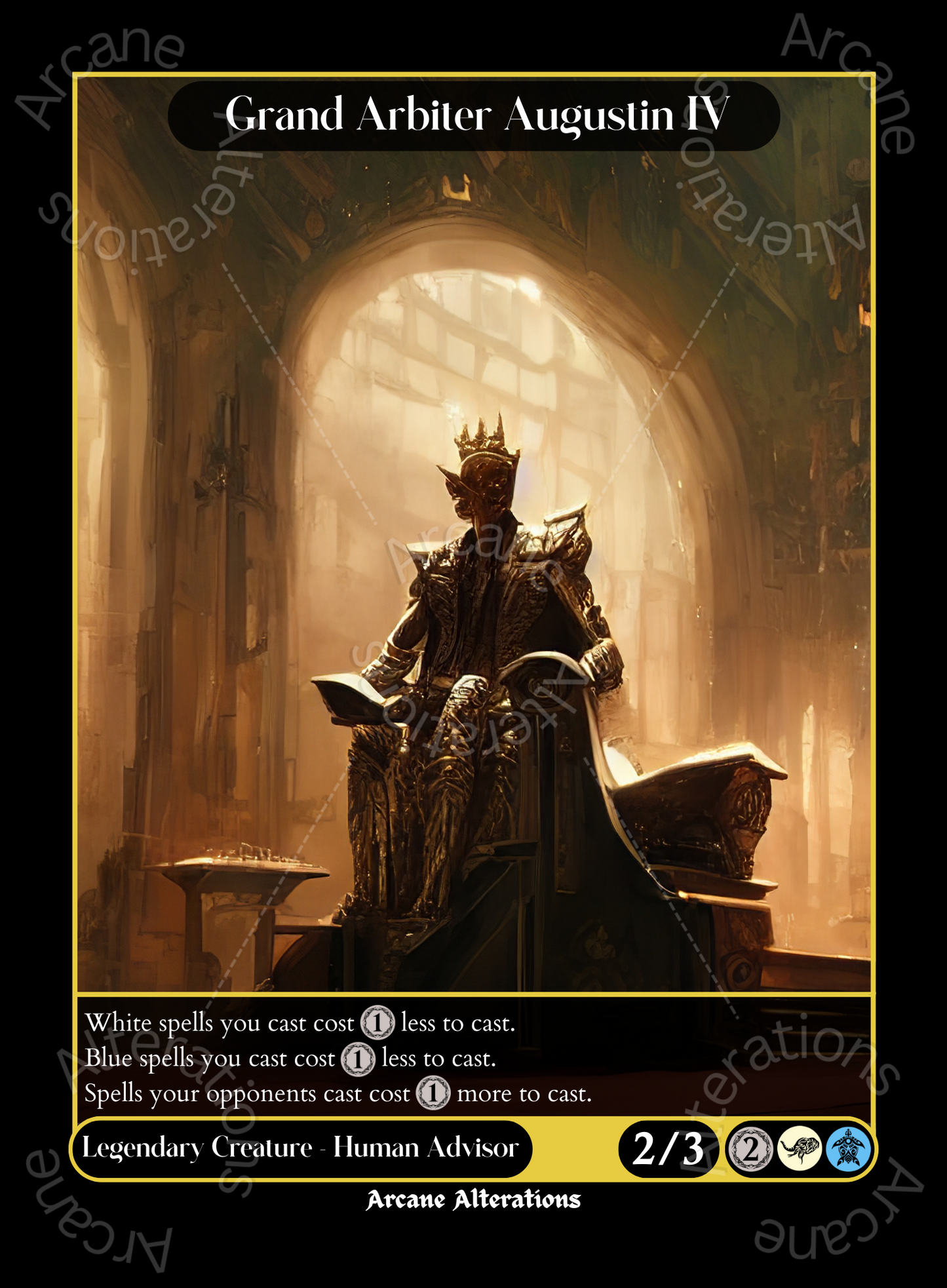 Grand Arbiter Augustin IV - High Quality Altered Art Custom Proxy Cards