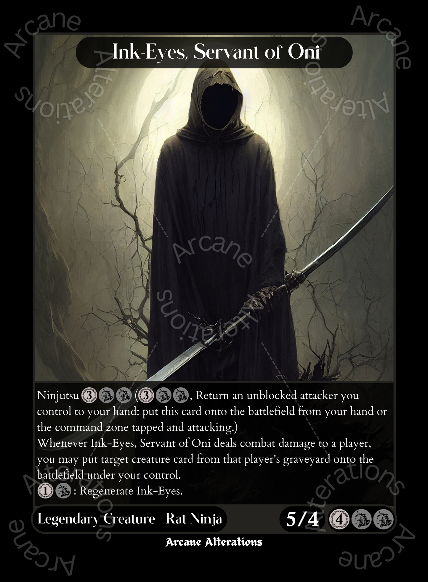 Ink Eyes, Servant of Oni - High Quality Altered Art Custom Proxy Cards