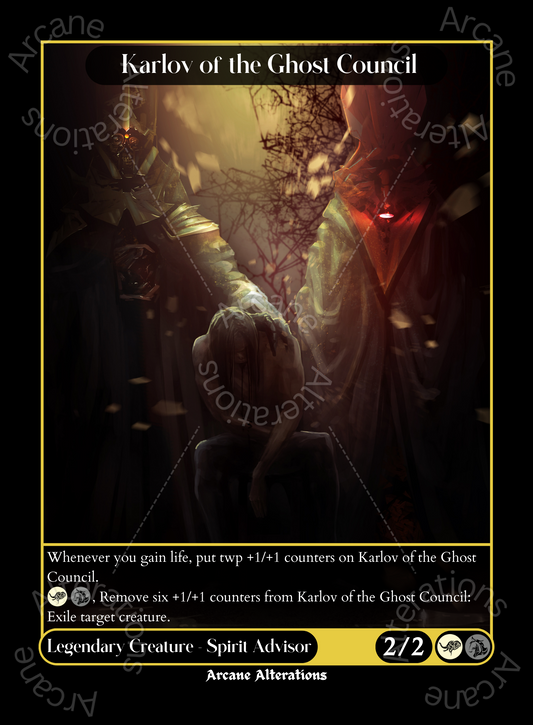 Karlov of the Ghost Council - High Quality Altered Art Custom Proxy Cards