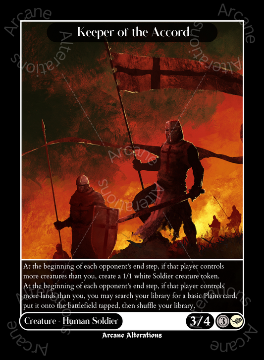 Keeper of the Accord - High Quality Altered Art Custom Proxy Cards