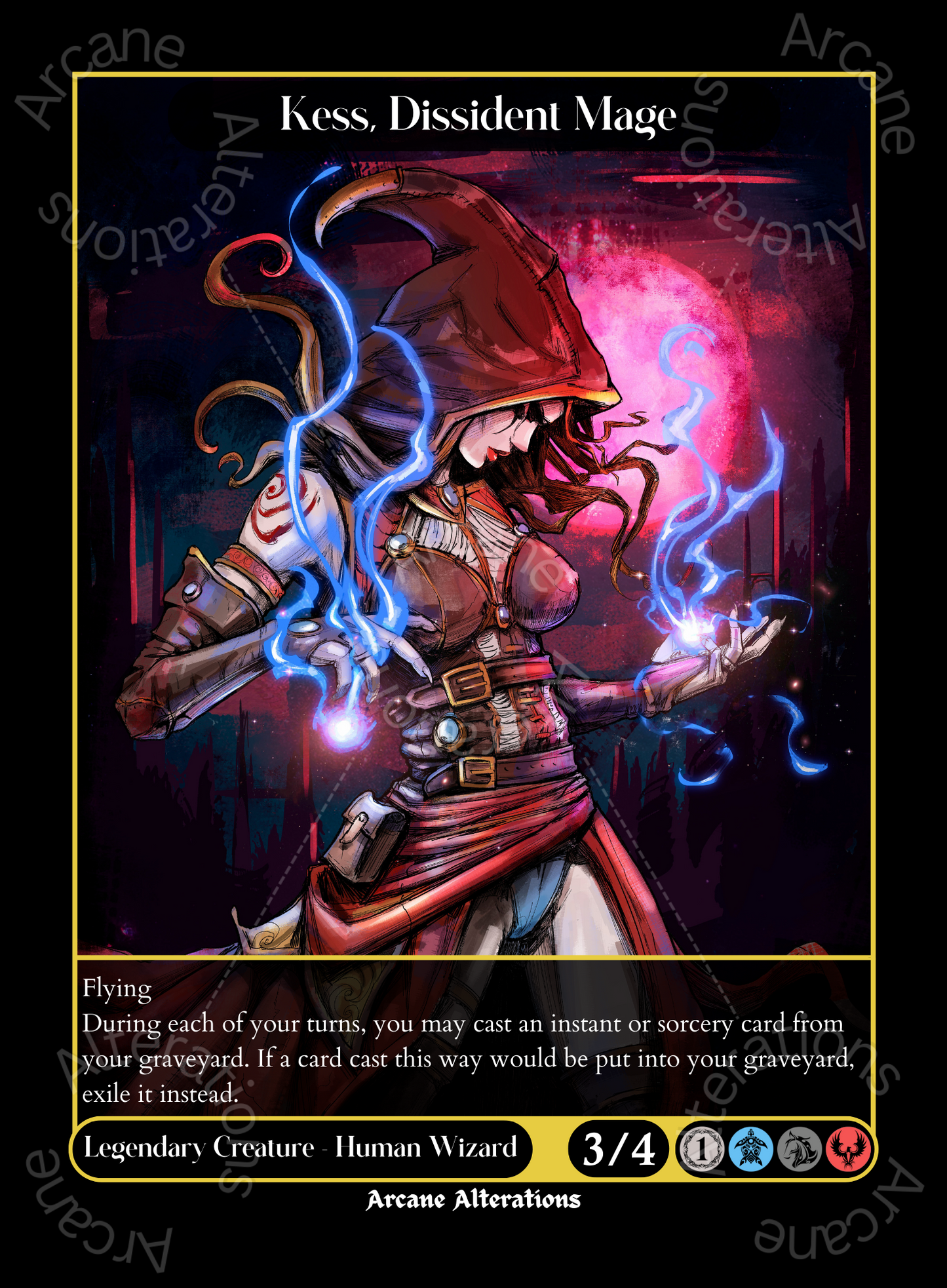 Kess, Dissident Mage - High Quality Altered Art Custom Proxy Cards