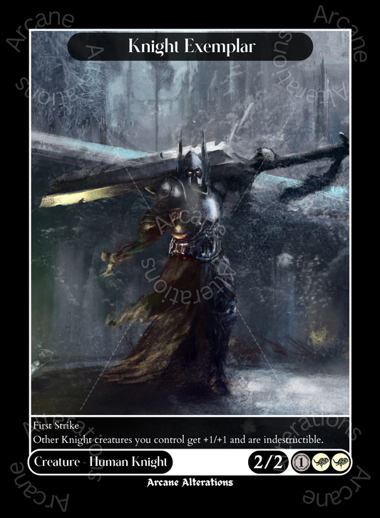 Knight Exemplar - High Quality Altered Art Custom Proxy Cards