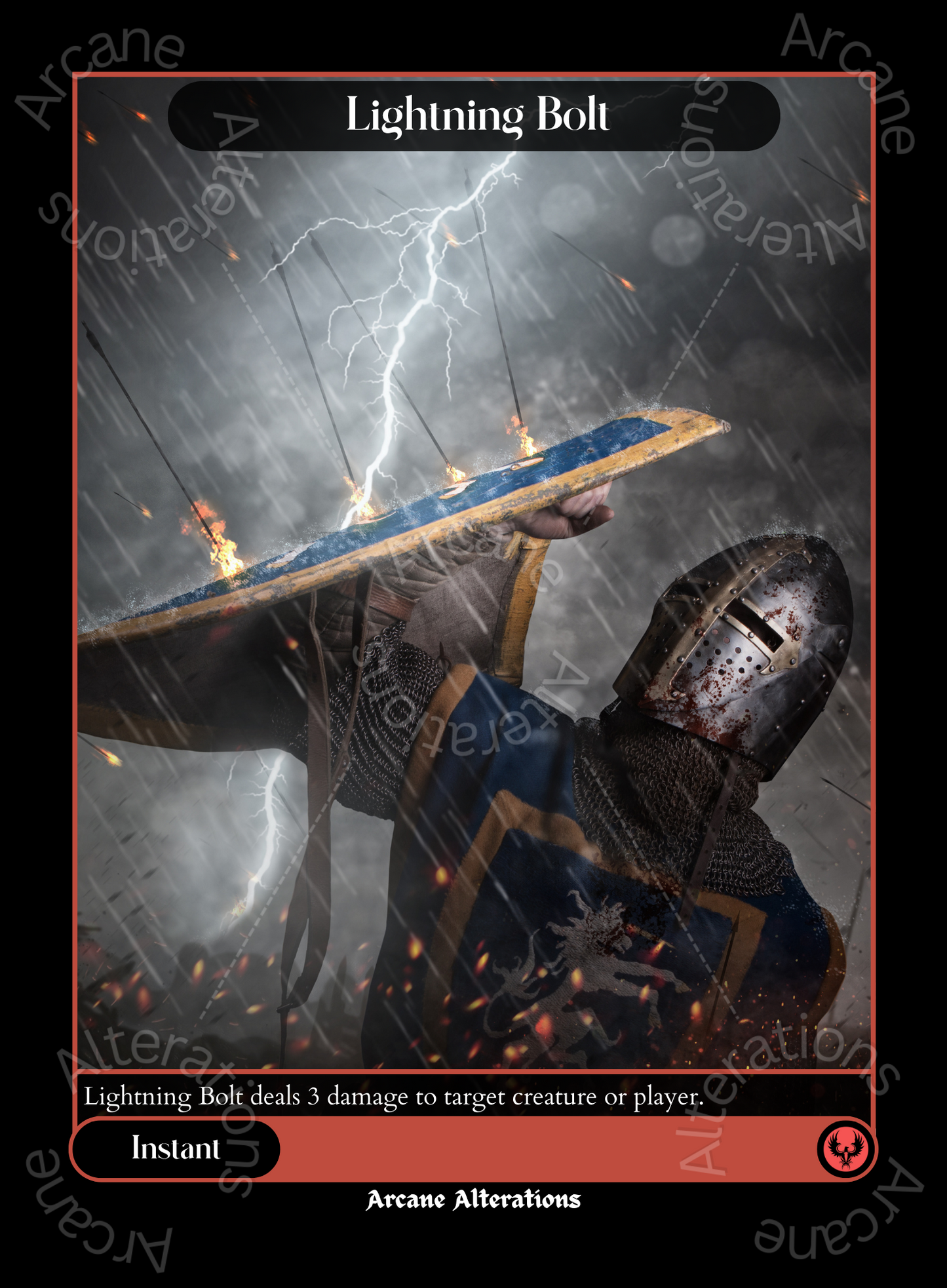 Lightning Bolt - High Quality Altered Art Custom Proxy Cards