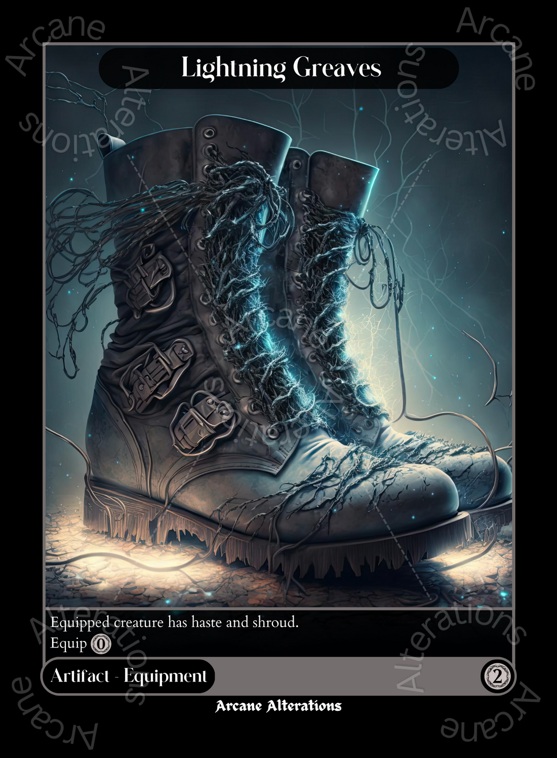 Lightning Greaves High Quality Altered Art Custom Proxy Cards