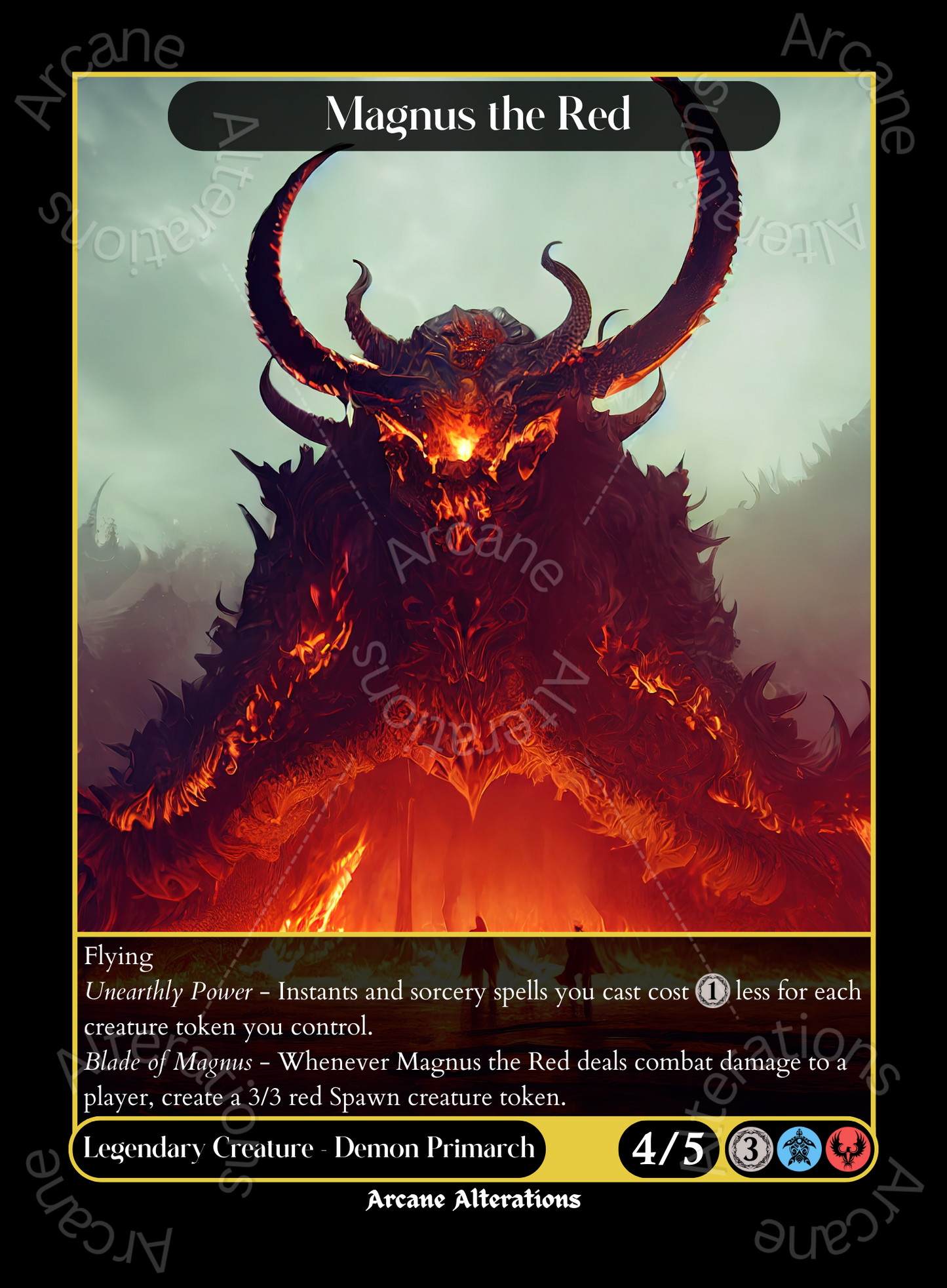 Magnus the Red - High Quality Altered Art Custom Proxy Cards