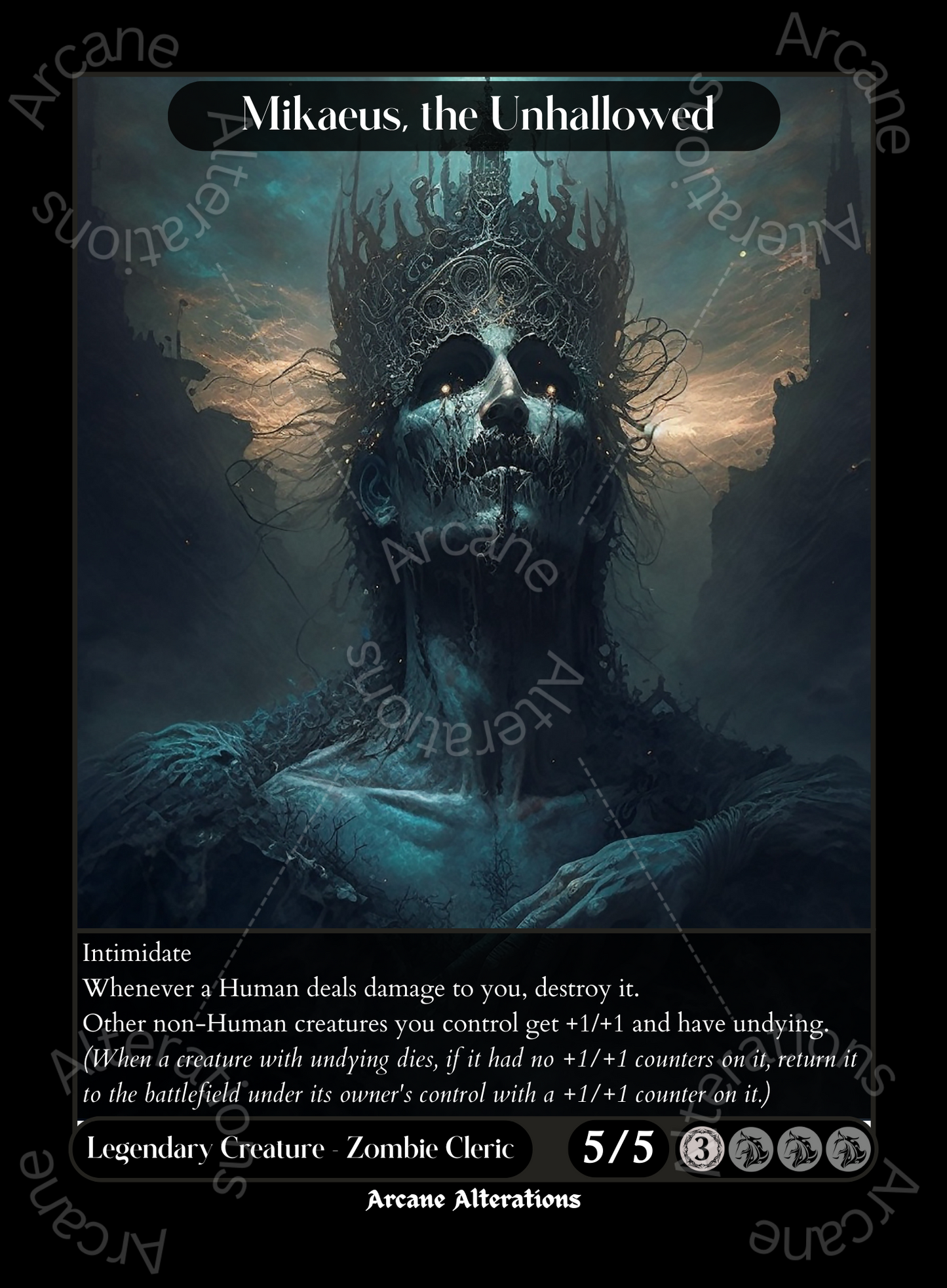 Mikaeus, the Unhallowed - High Quality Altered Art Custom Proxy Cards