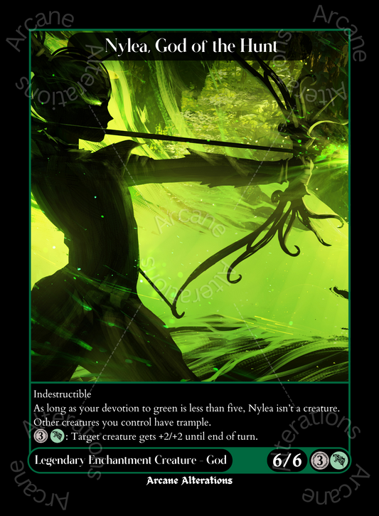 Nylea, God of the Hunt - High Quality Altered Art Custom Proxy Cards