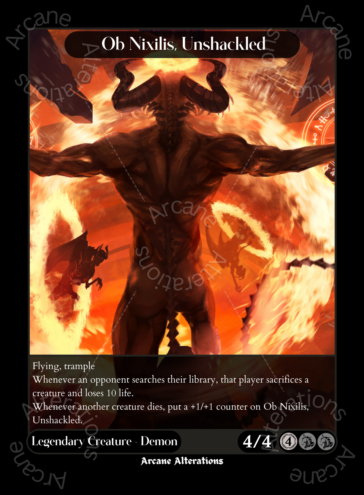 Ob Nixilis, Unshackled - High Quality Altered Art Custom Proxy Cards