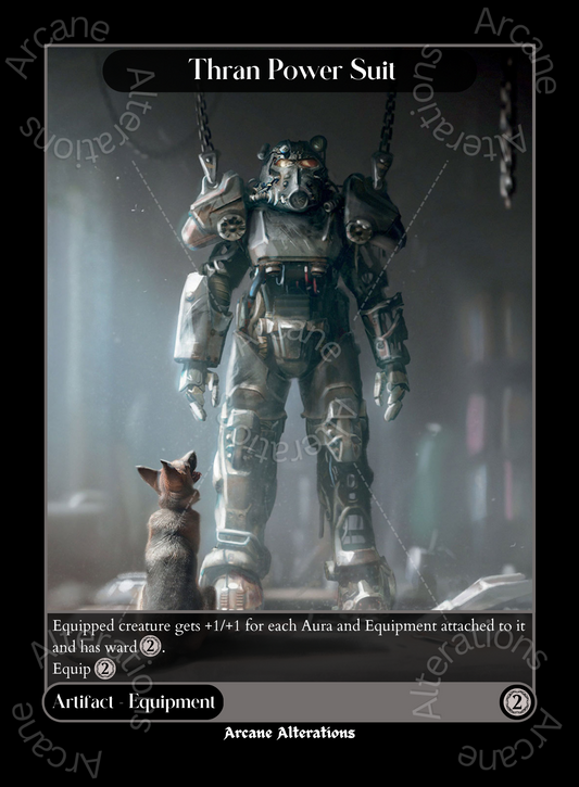 Thran Power Suit Power Armor Fallout Crossover Single - High Quality Altered Art Custom Proxy Cards