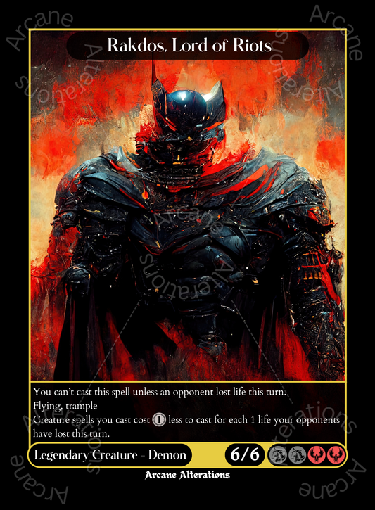 Rakdos, Lord of Riots - High Quality Altered Art Custom Proxy Cards