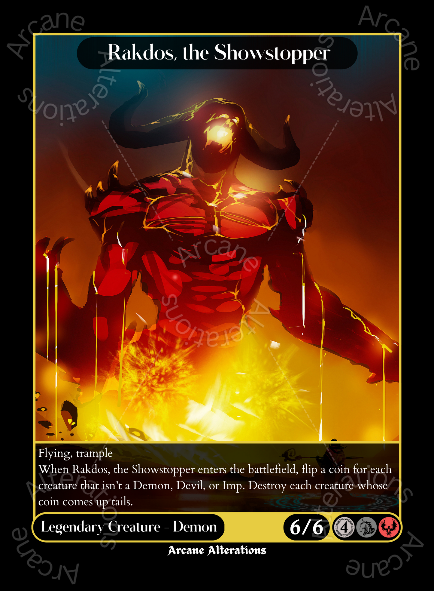 Rakdos, the Showstopper - High Quality Altered Art Custom Proxy Cards