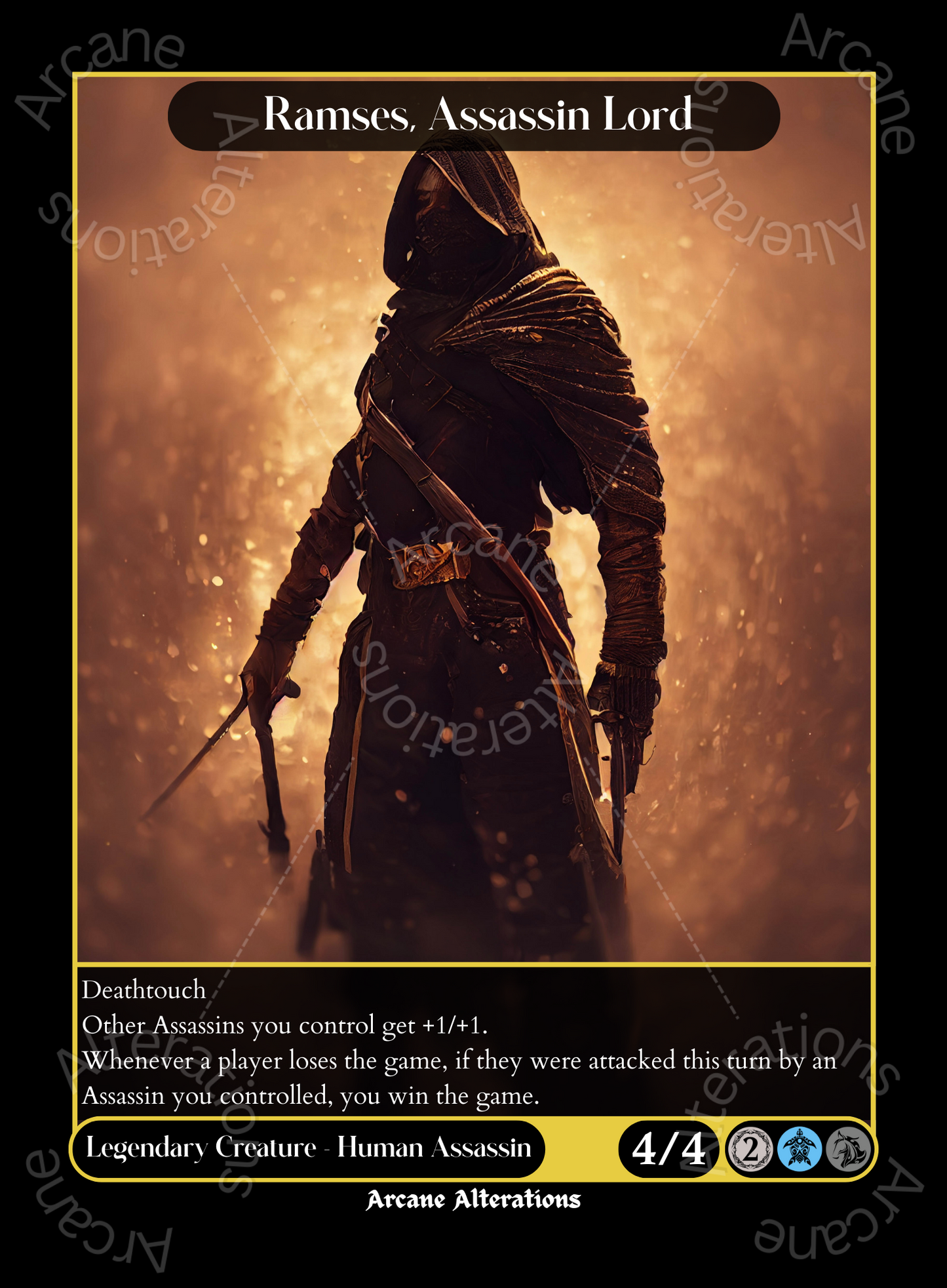 Ramses, Assassin Lord - High Quality Altered Art Custom Proxy Cards