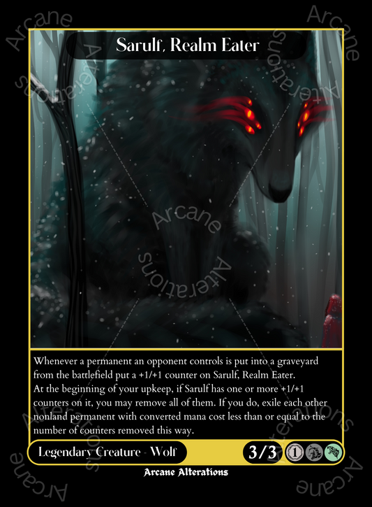 Sarulf, Realm Eater - High Quality Altered Art Custom Proxy Cards