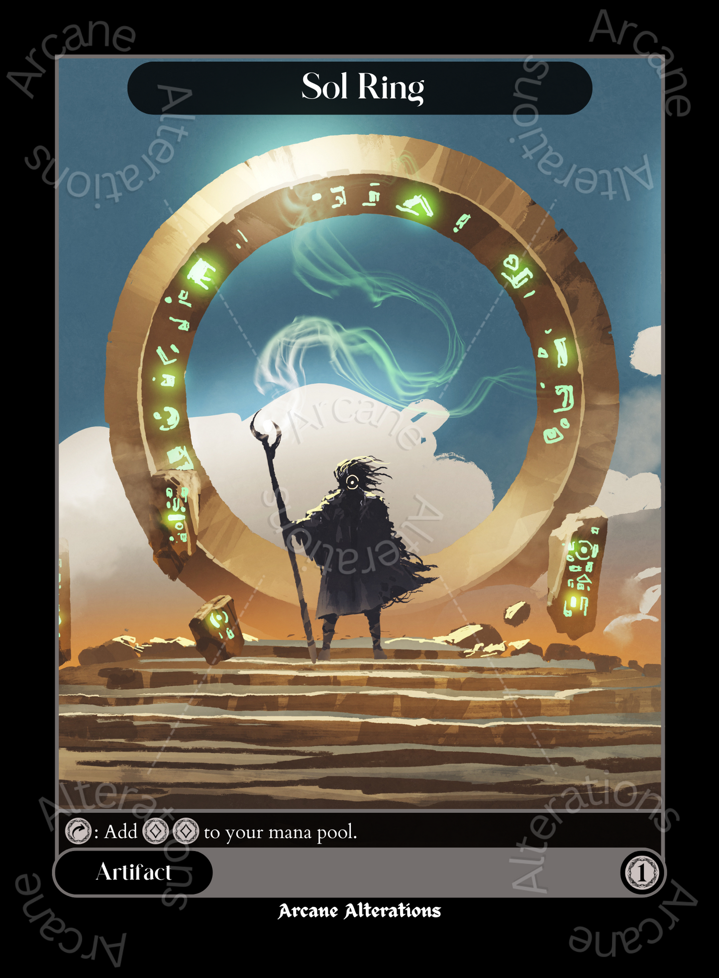 Sol Ring - High Quality Altered Art Custom Proxy Cards