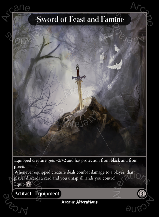 Sword of Feast and Famine - High Quality Altered Art Custom Proxy Cards