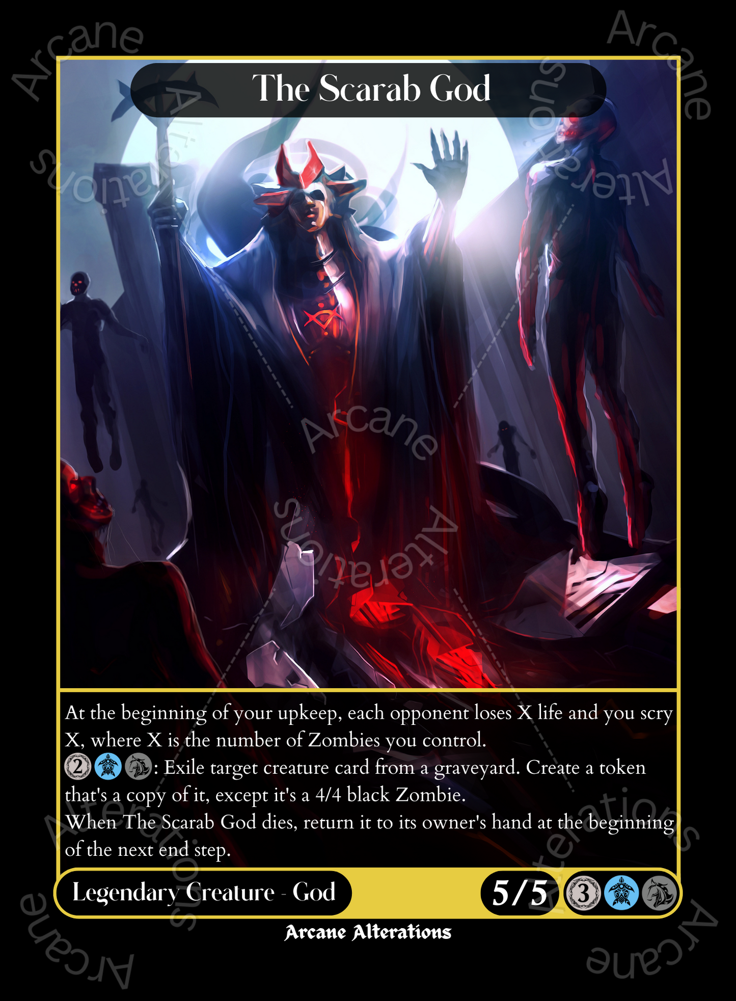 The Scarab God - High Quality Altered Art Custom Proxy Cards