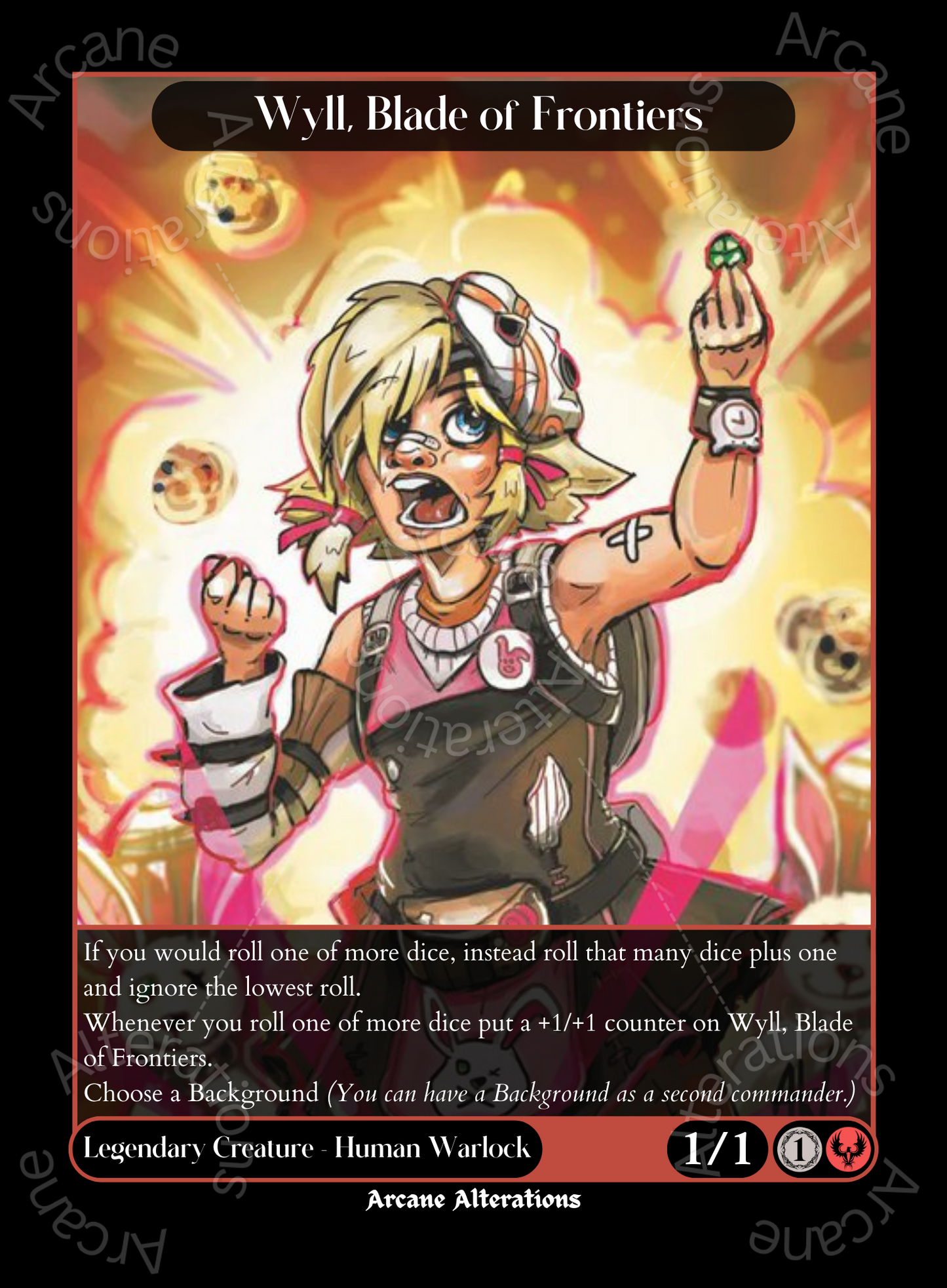 Wyll, Blade of Frontiers Tiny Tina Borderlands Crossover Single - High Quality Altered Art Custom Proxy Cards