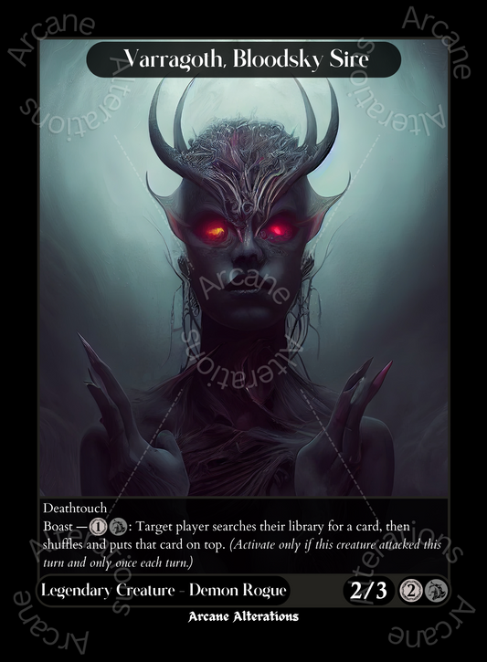 Varragoth, Bloodsky Sire - High Quality Altered Art Custom Proxy Cards