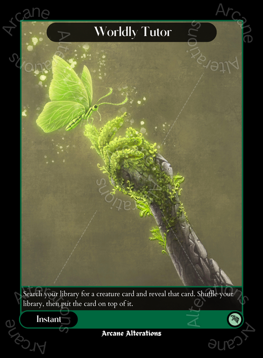Worldly Tutor - High Quality Altered Art Custom Proxy Cards