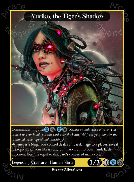 Yuriko, the Tiger's Shadow - High Quality Altered Art Custom Proxy Cards